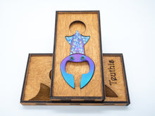 Teuthis - Brushed Pattern Blue / Bronze / Purple anodized titanium